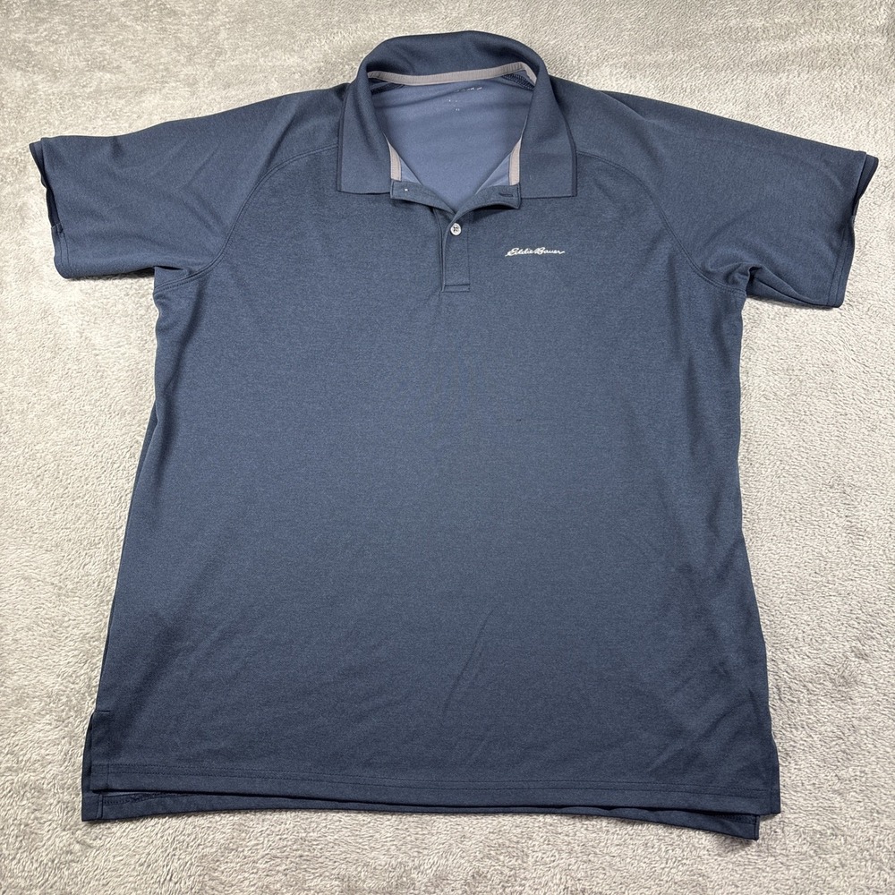 Eddie Bauer Men's FreeDry Short Sleeve Performance Polo Navy *SEE DESCRIPTION*